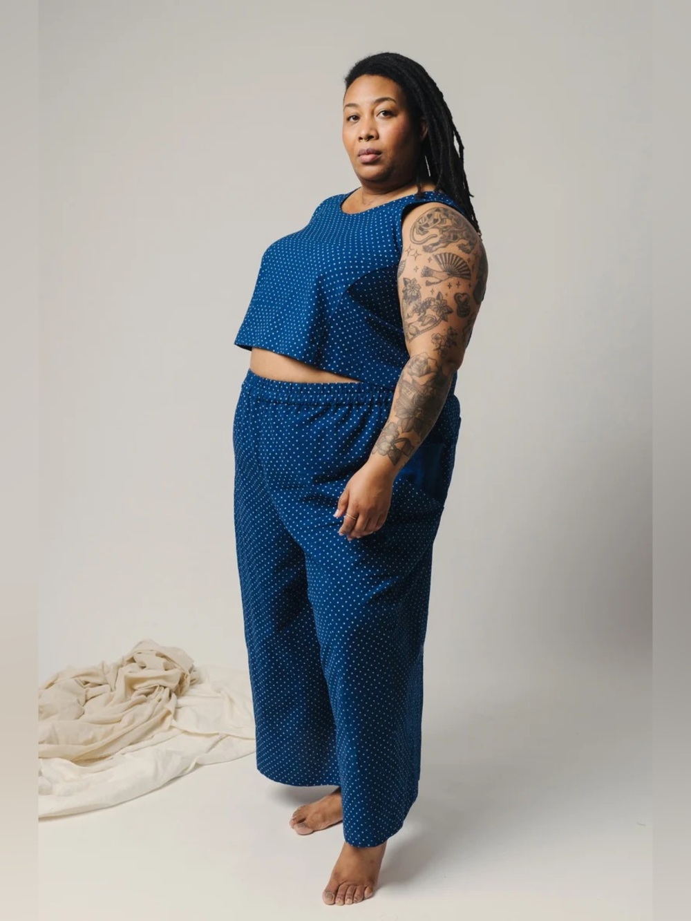 Pamut Apparel | Gardener Pant in Indigo Resist
